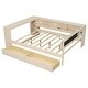 preview thumbnail 10 of 9, Full Platform Bed with Storage, Drawers & USB Charging Station, Wood Frame, Cream