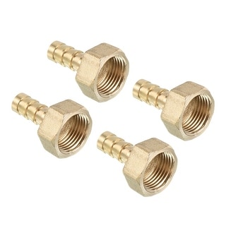 Hose Barb Fitting Straight 8mm Barbed G3/8 Female Thread, 4 Pack Brass ...