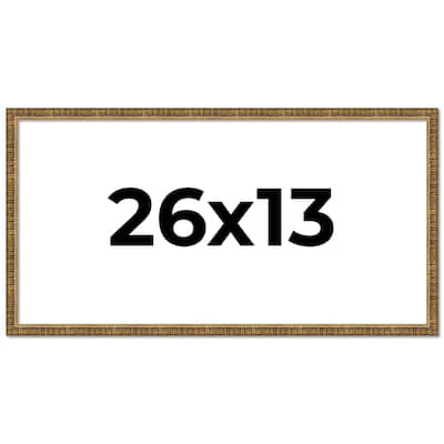 26x13 Frame Gold Solid Wood Picture Frame - Complete Modern Photo