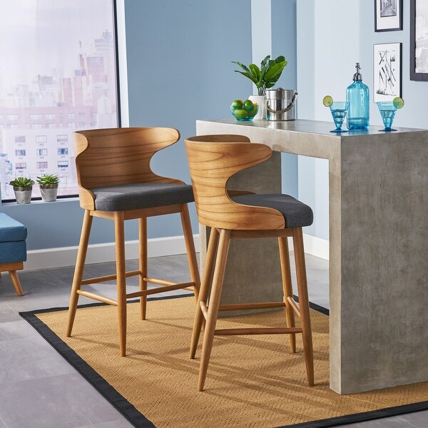 Kamryn Upholstered Bar Stools Set of 2 by Christopher Knight Home On Sale Bed Bath Beyond 21031223