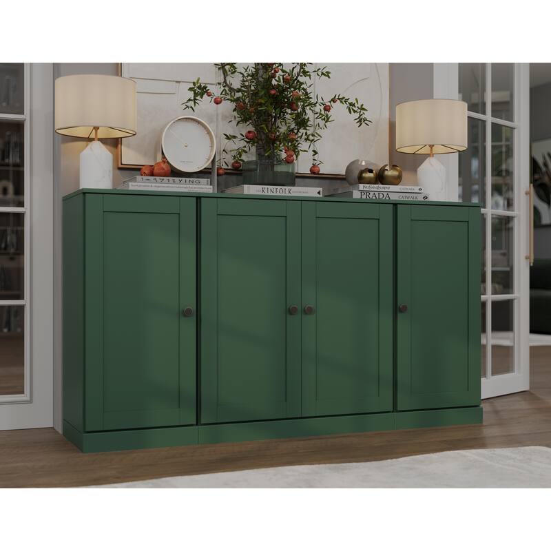 Palace Imports 100% Solid Wood 65" Sideboard with Shaker Doors, 2-Drawers & Adjustable Shelves