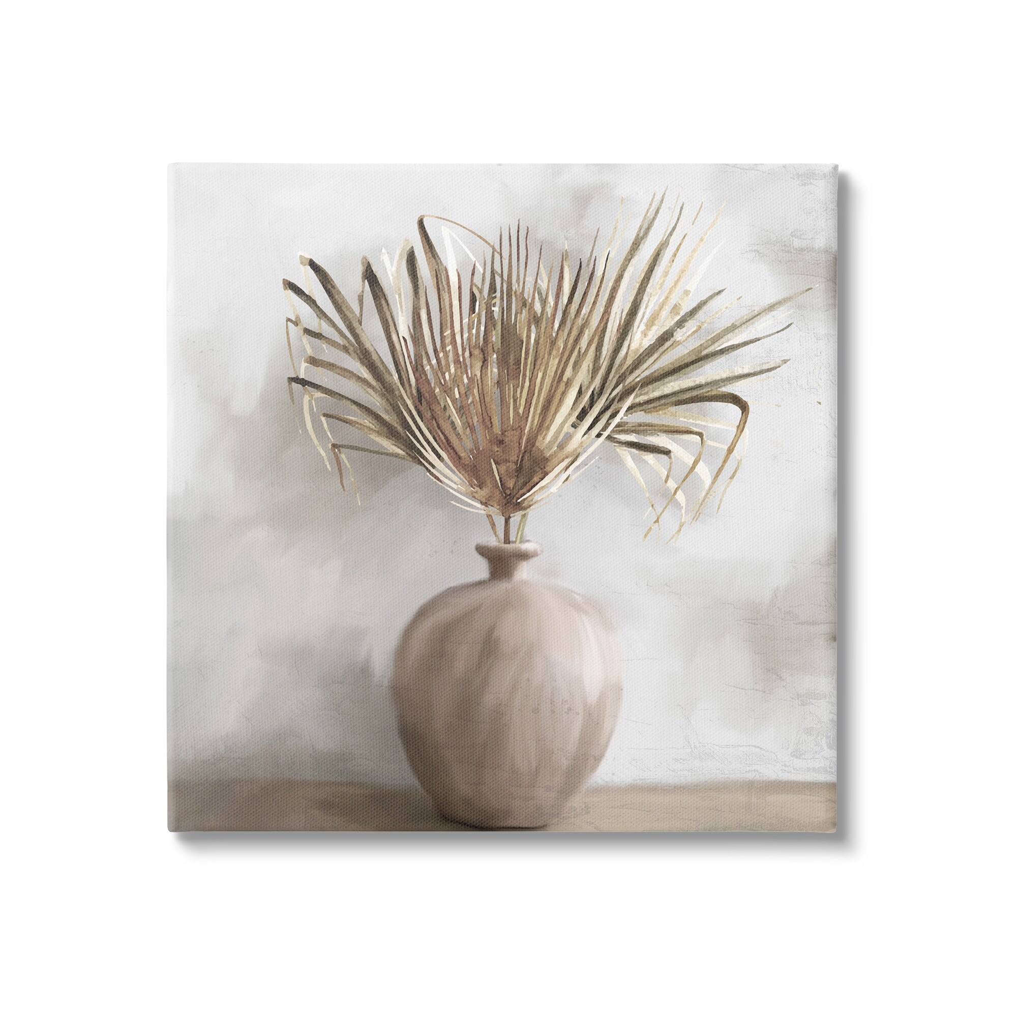 Stupell Fan Plant in Vase Canvas Wall Art Design by Kim Allen
