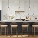 preview thumbnail 5 of 17, Elisie Mid-century Modern Pendant Light 1-Light Waterfall Glass Hammered Dome Kitchen Island Lighting Dining Room