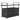 Outsunny PE Rattan Outdoor Bar Table, Outdoor Kitchen Island with 2-Tier Shelf & Cabinet, Patio Serving cart with Glass Top