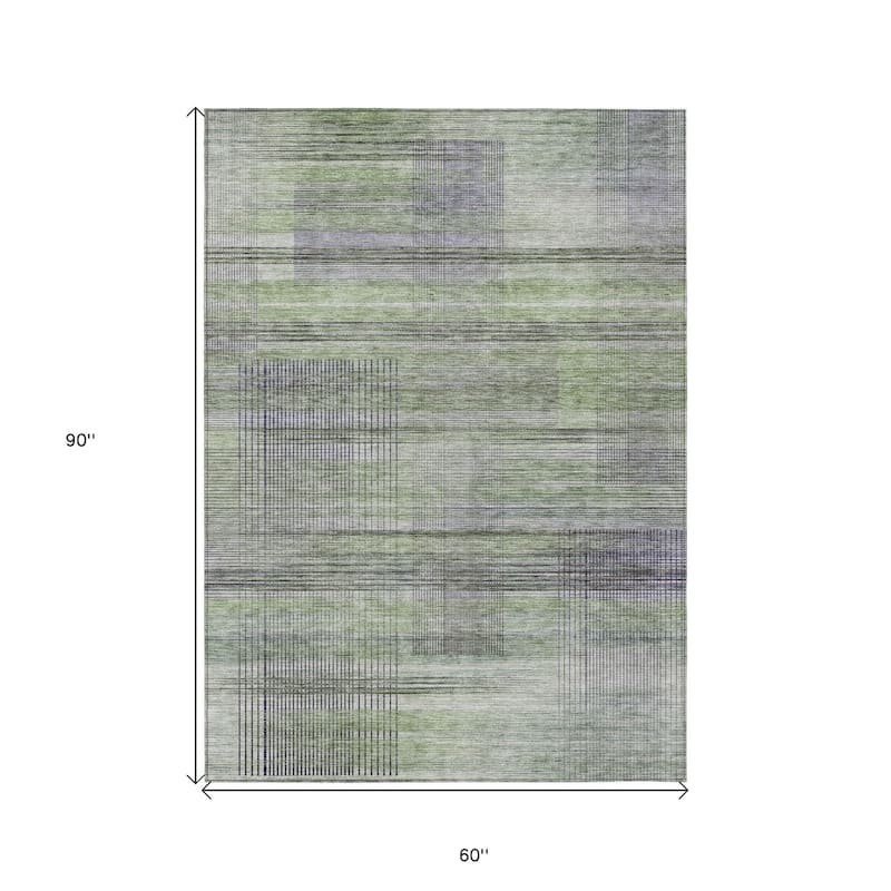 HomeRoots Striped Transitional Rectangle Outdoor Rug