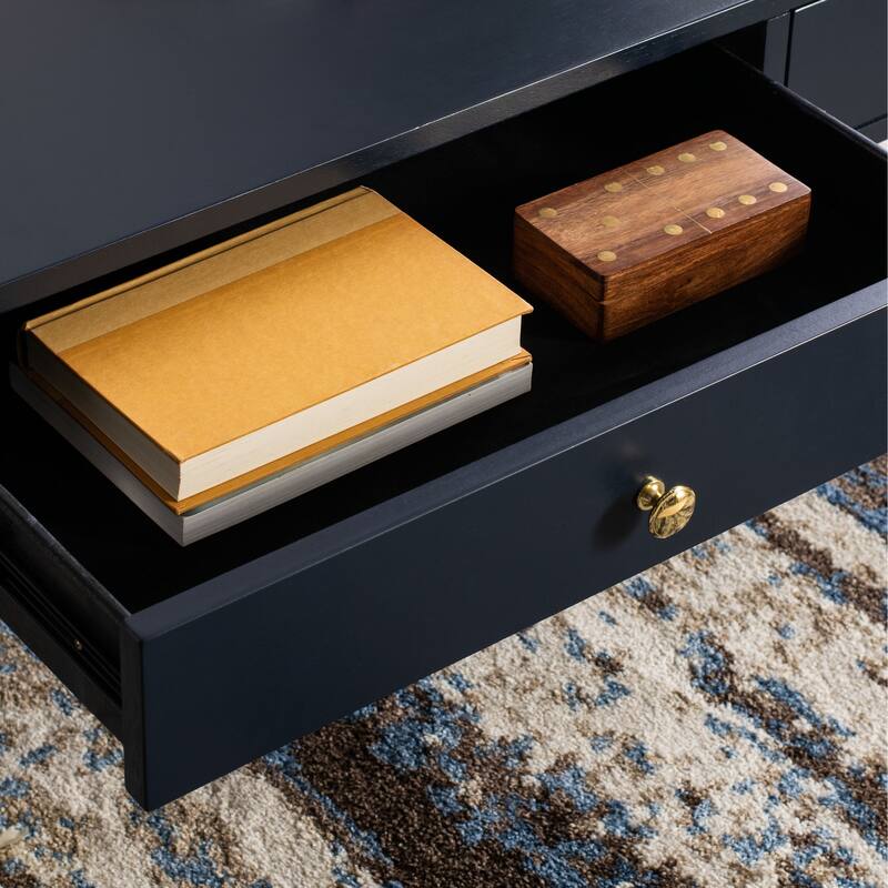 SAFAVIEH Levinson Mid-Century Gold Cap Coffee Table - 48" x 24" x 18"