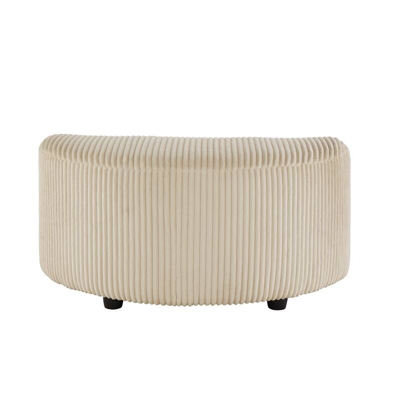 Sligo Wale Corduroy Crescent Moon Ottoman by iNSPIRE Q Bold