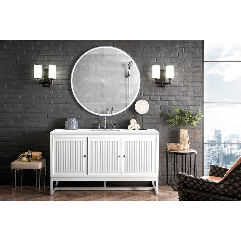James Martin Vanities E645-V60S-3WZ Athens 60" Free Standing Single