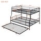 preview thumbnail 13 of 15, Full XL Over Queen Size Metal Bunk Bed with Twin Size Trundle