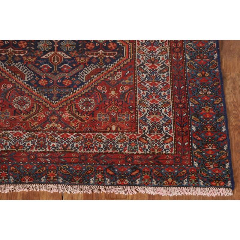 Pre-1900 Antique Bakhtiari Persian Area Rug Handmade Wool Carpet - 4'8"x 6'1"
