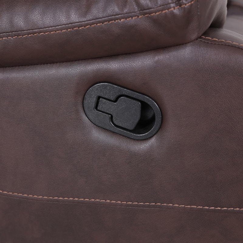 Malic Tufted Faux Leather Swivel Recliner by Christopher Knight Home