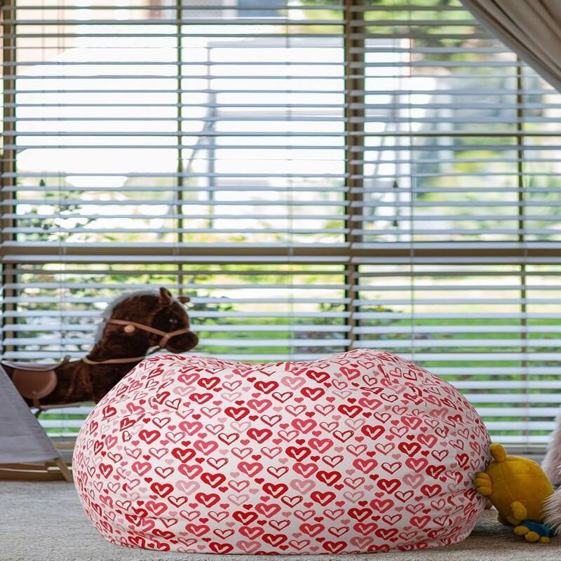 Stuffed Storage Bean Bag Chair Cover (X-Large)