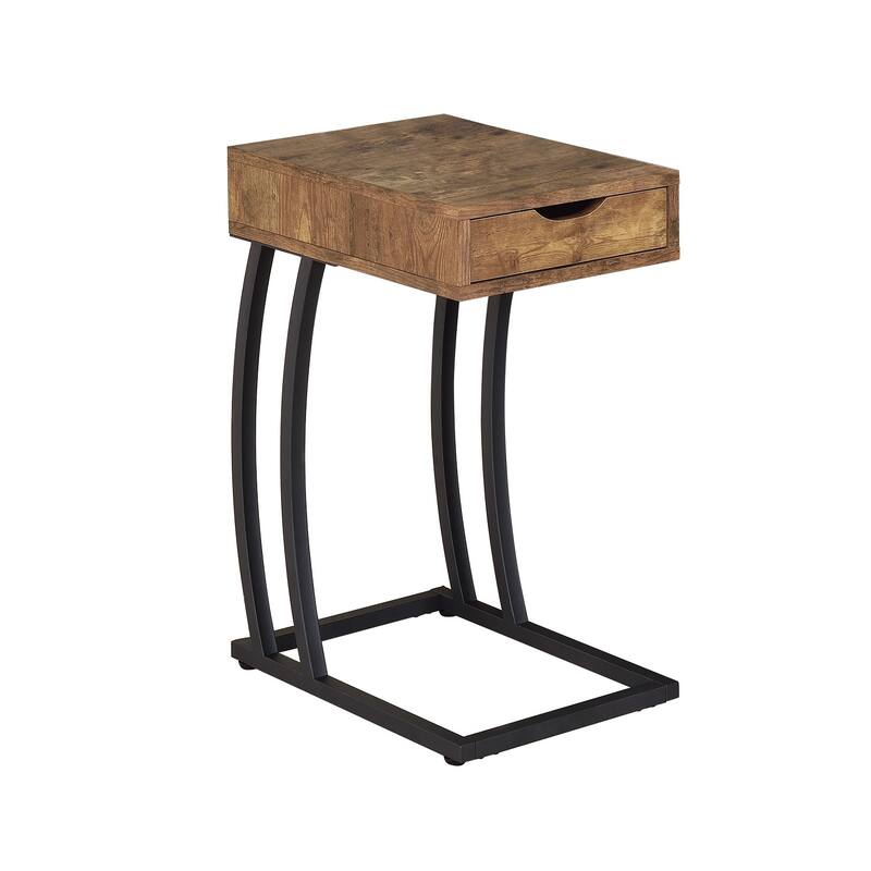 Accent Table with Storage Drawer - Antique Nutmeg and Black