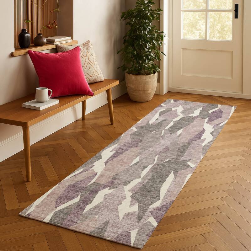 Machine Washable Indoor/ Outdoor Contemporary Dylan Chantille Rug
