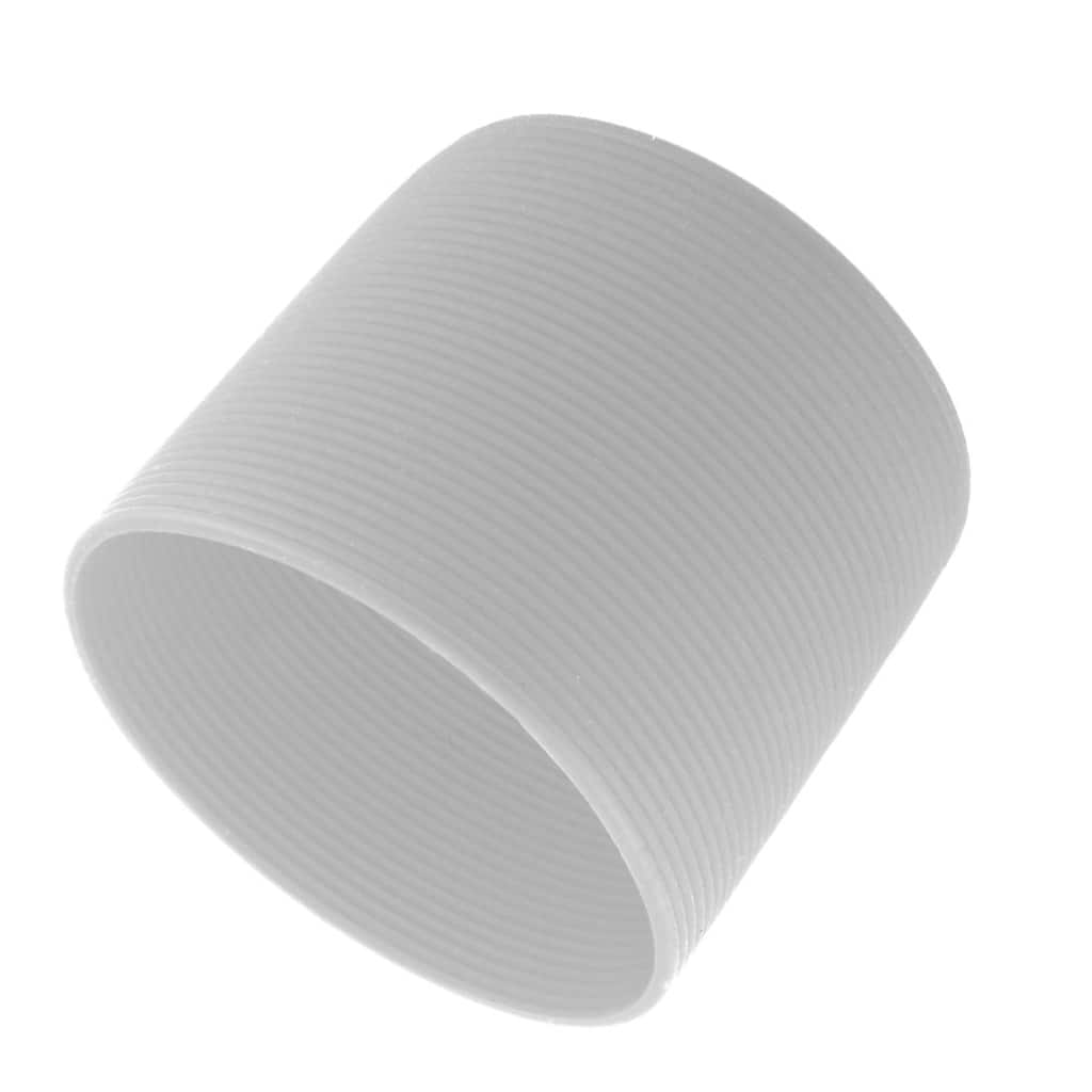 Silicone Heat Resistant Nonslip Glass Bottle Mug Cup Sleeve 6cm Dia - Gray