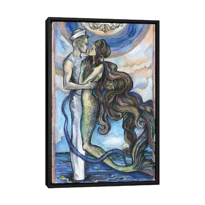 iCanvas "The Sailor And The Mermaid" by Fanitsa Petrou Framed Canvas Print
