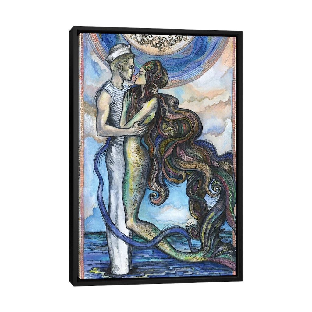 iCanvas "The Sailor And The Mermaid" by Fanitsa Petrou Framed Canvas Print