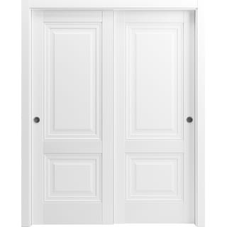 Sliding Closet Bypass Doors 36 x 80 inches | Lucia 8831 White Silk ...