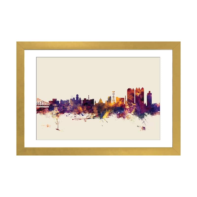 iCanvas "Kolkata (Calcutta), India On Beige" by Michael Tompsett - Gold - 24x32x1