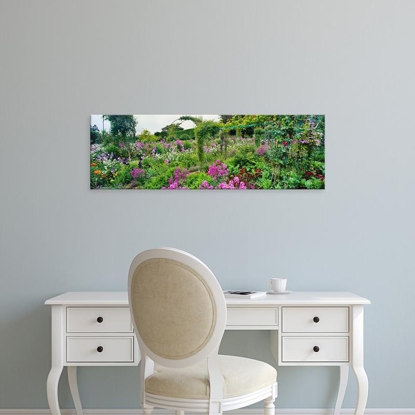 Easy Art Prints Panoramic Images's 'Garden of Claude Monet's House, Giverny, France' Premium Canvas Art