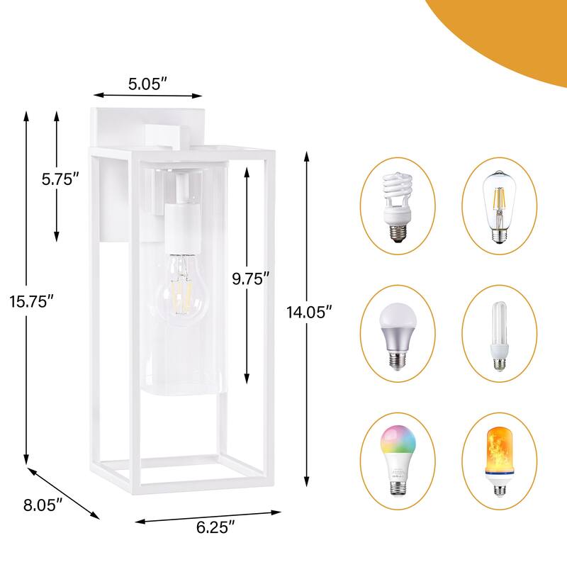 Outdoor Wall Sconce with Clear Glass