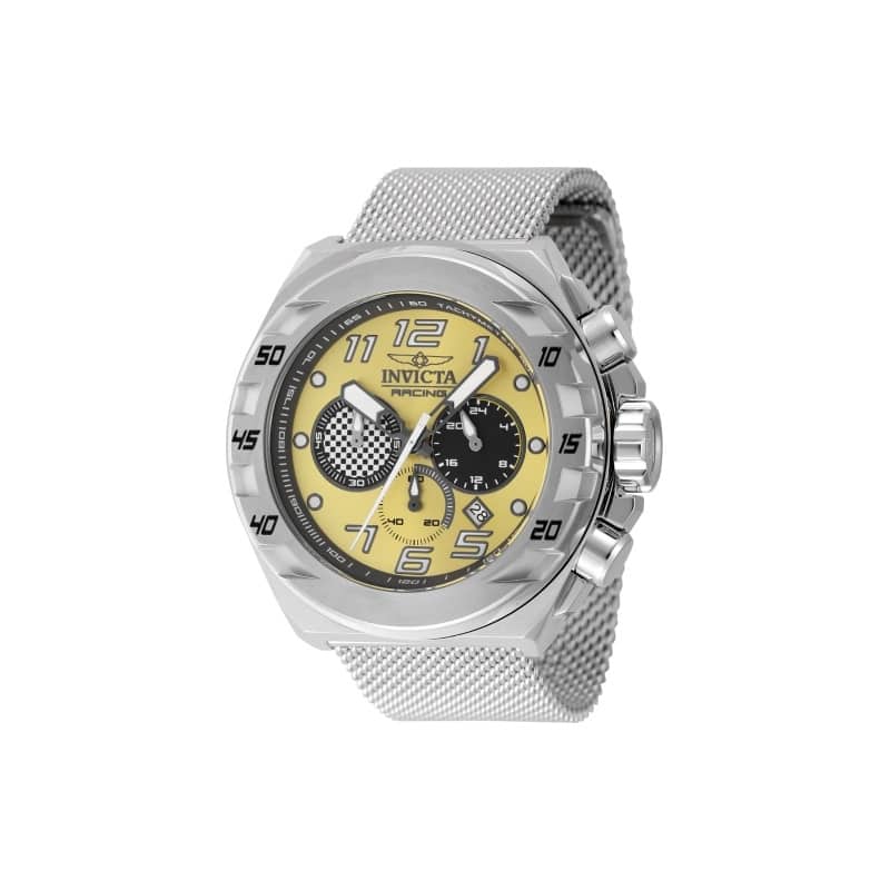 Invicta Men's 47199 Invicta Racing Quartz Chronograph Black, Yellow Dial Watch