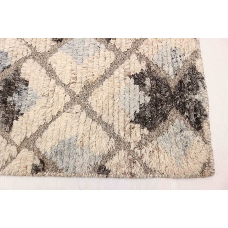 ECARPETGALLERY Hand-knotted Tangier Cream Wool Rug - 5'2 x 7'6