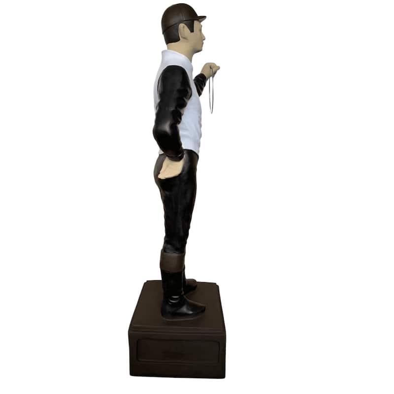 Classic Lawn Jockey Striped Dark Pants Garden Statue
