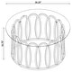 preview thumbnail 3 of 1, Monett Round Glass Top Coffee Table Chocolate Chrome