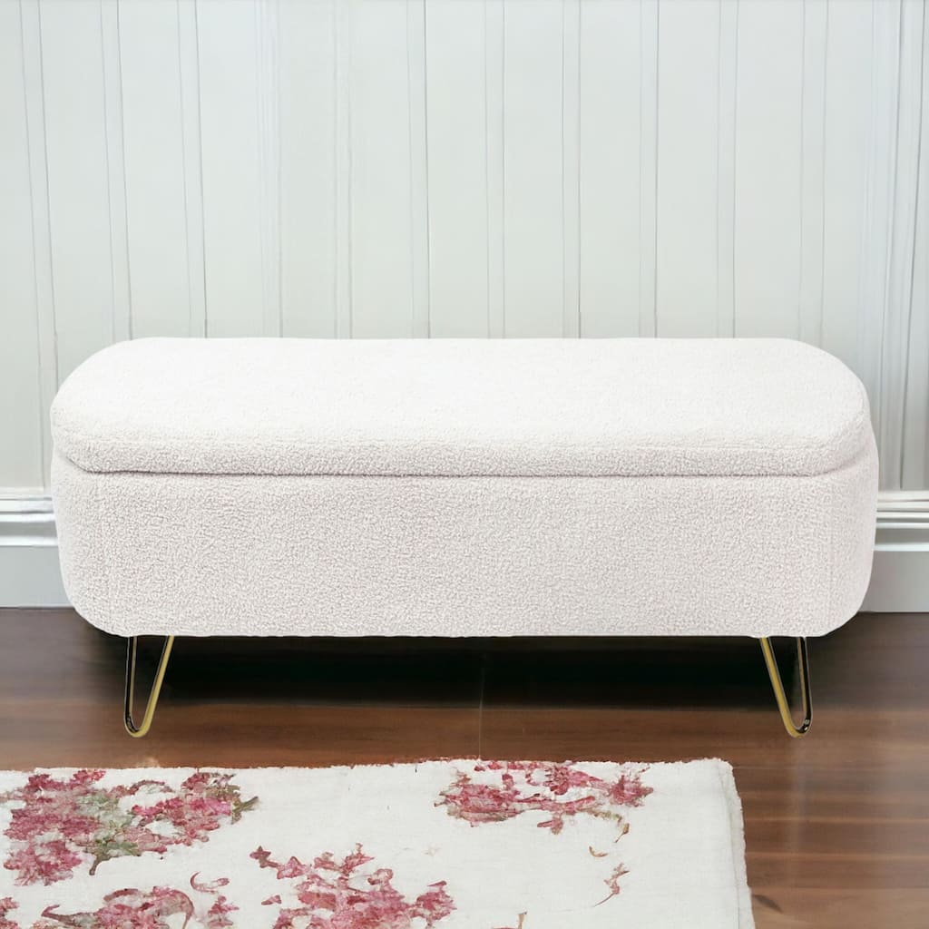 39'' L Upholstered Storage Ottoman Bench