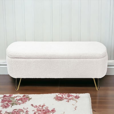 39‘’ L Upholstered Storage Ottoman Bench