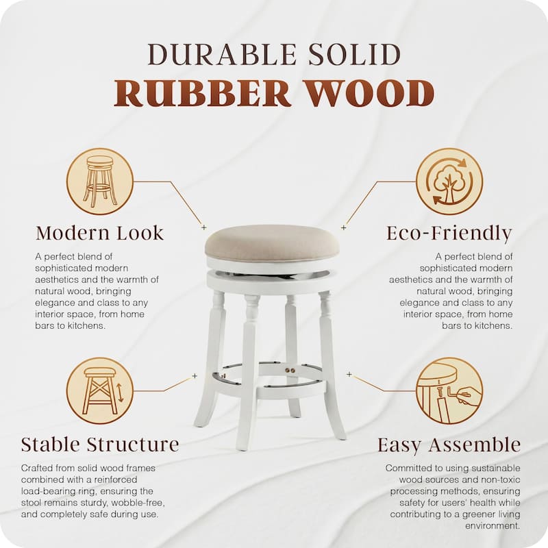 DTY Indoor Living Palmer Lake Backless Swivel Counter or Bar Stool