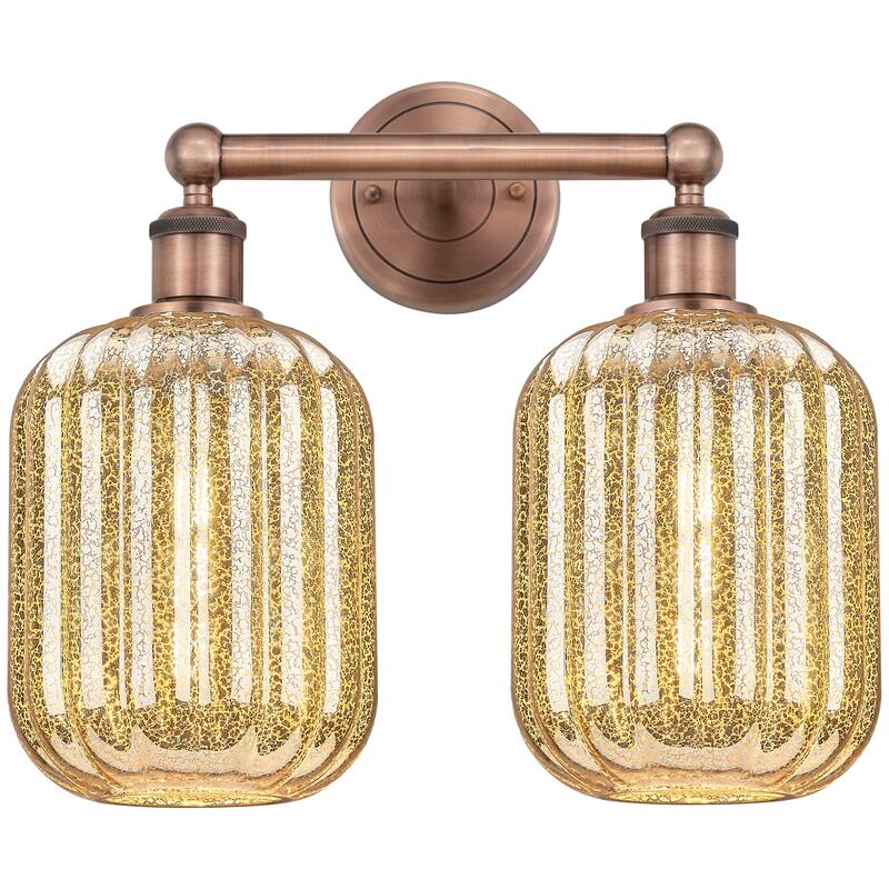 Innovations Lighting 616-2W-14-16 Preston Vanity Preston 2 Light 16" - Antique Copper / Mercury