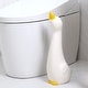preview thumbnail 10 of 13, Ceramic Animal Toilet Brush Holder with Brush Duck - White/Yellow
