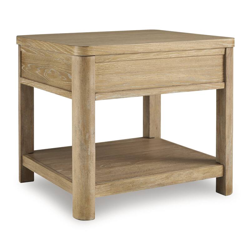 Signature Design by Ashley Rencott Brown End Table - 24"W x 26.13"D x 24"H
