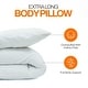 preview thumbnail 2 of 9, Cheer Collection Down Alternative 15" x 100" Extra Long Body Pillow with Zippered Cover - White