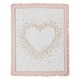 preview thumbnail 2 of 1, Lambs & Ivy Sweetheart Pink/Gold/White Confetti Hearts Nursery 3-Piece Baby Crib Bedding Set