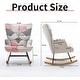 preview thumbnail 37 of 105, Accent Rocking Chair, Upholstered Nursery Glider Rocker for Baby and Kids, Comfy Armchair Lounger with Footrest