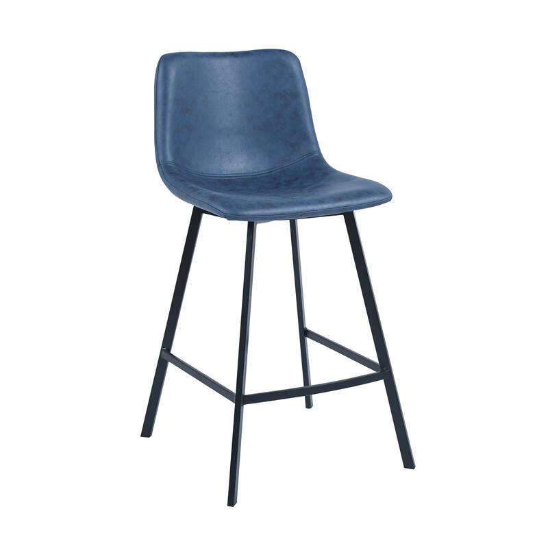 Porthos Home Quinta Counter Height Stools Set Of 2, Microfiber, Powder Coating Steel