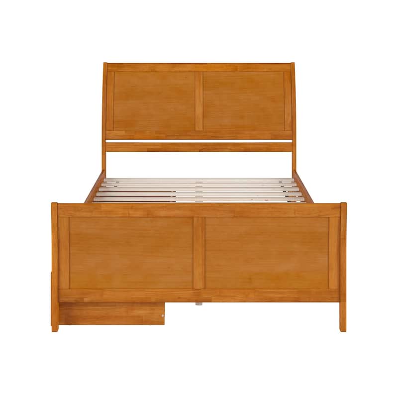 AFI Portland Platform Bed with Matching Footboard & Storage Drawers