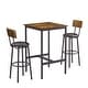 preview thumbnail 13 of 37, New Style Bar Table Set with Bar Stools PU Soft Seat with Backrest and Footrest ,1 Wooden Table(Set of 3 or Set of 5)