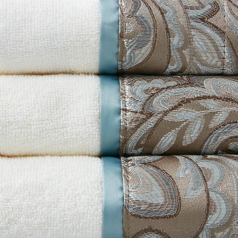 6-Piece Cotton Jacquard Towel Set - N/A