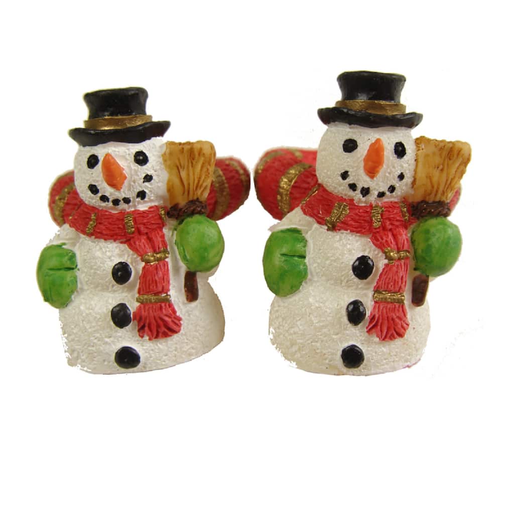 Club Pack of 288 White and Orange Friendly Snowman Christmas Taper Candle Rings 1.25"