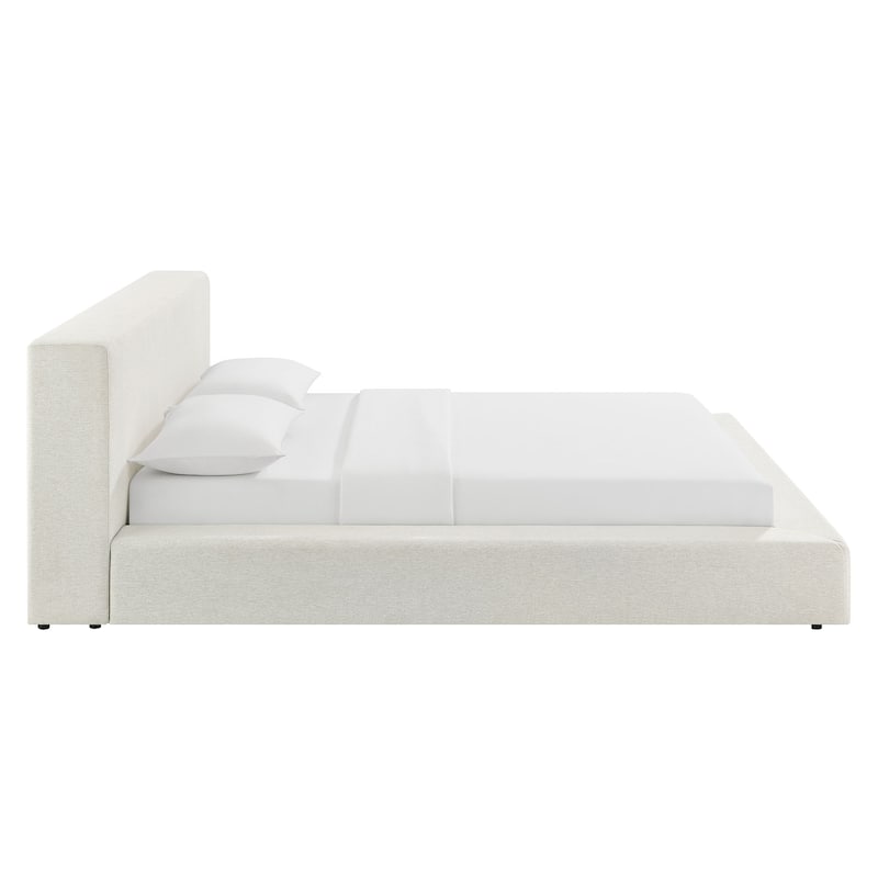 Luma Chenille Upholstered Platform Bed Frame