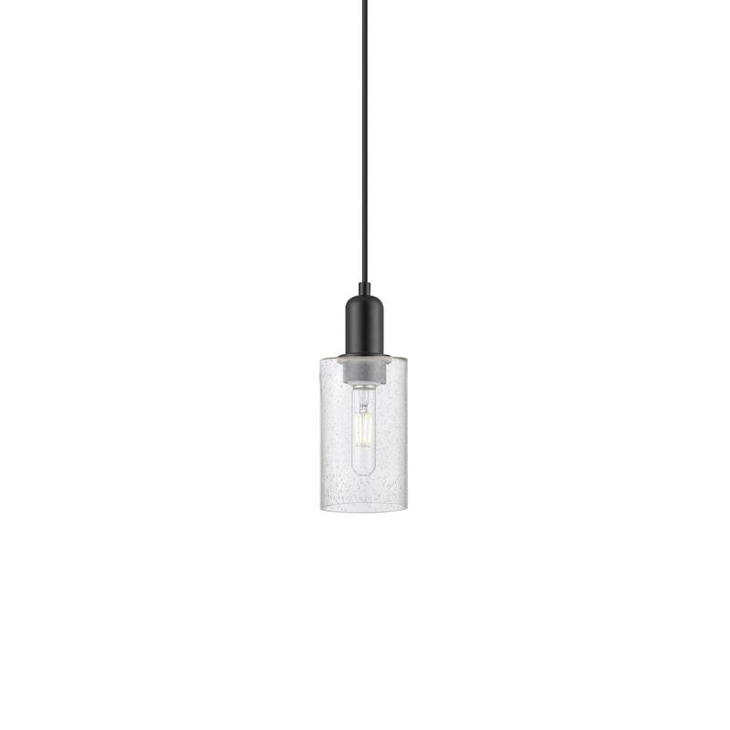 Innovations Lighting 716-1P-10-5 Clymer Pendant Clymer 5" Wide Mini - Matte Black / Seedy