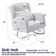 preview thumbnail 2 of 17, 27.2" Modern Upholstered Rocking Chair with Two Side Pocket for Living Room