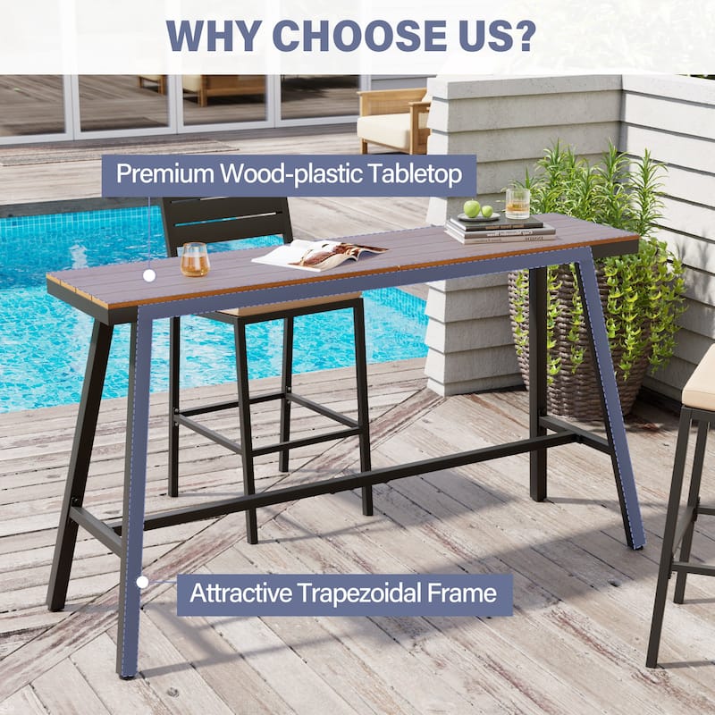 Outdoor Patio Bar Table Bistro Dining Table