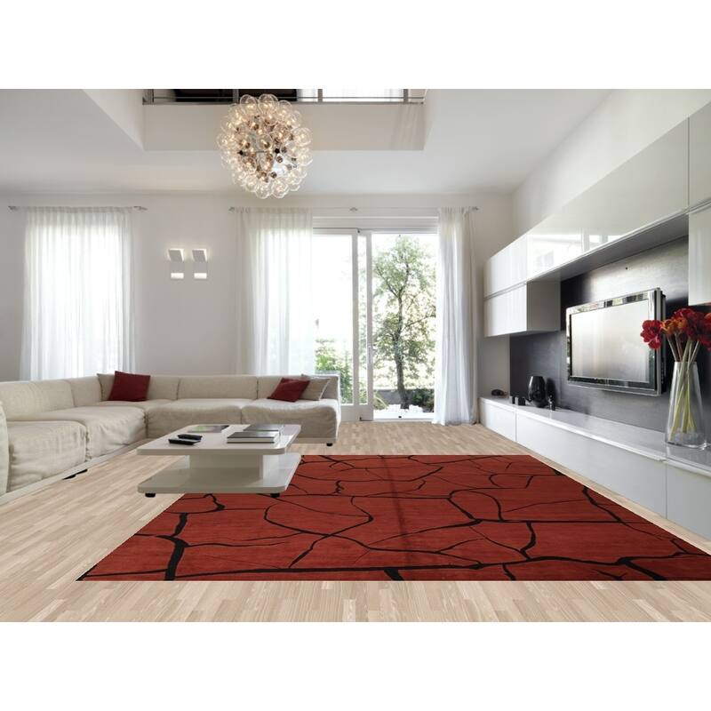 Vegetable Dye Nepalese Oriental Dining Room Area Rug Wool Handknotted