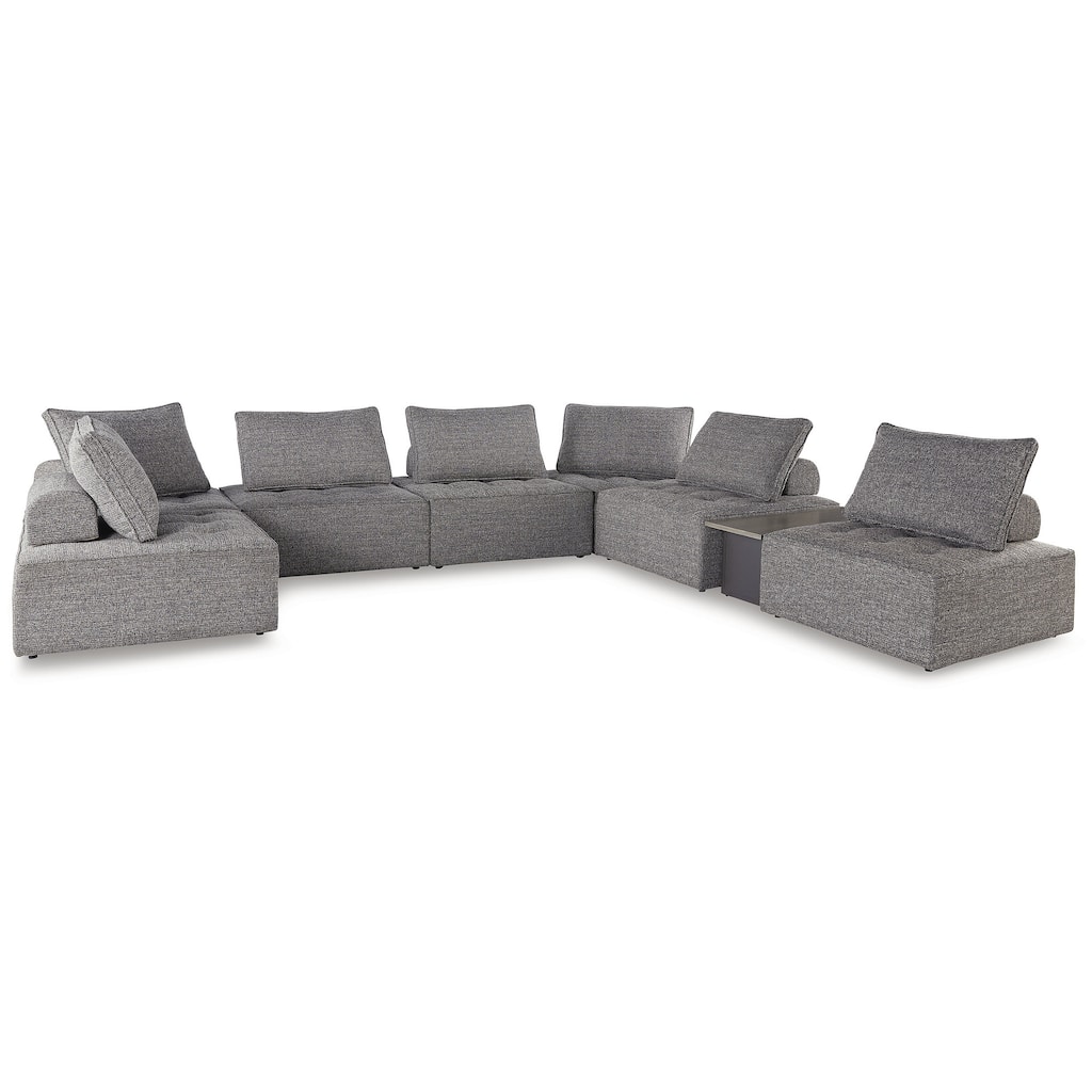 Signature Design by Ashley Bree Zee Gray 8-Piece Outdoor Sectional - 152" W x 152" D x 35" H