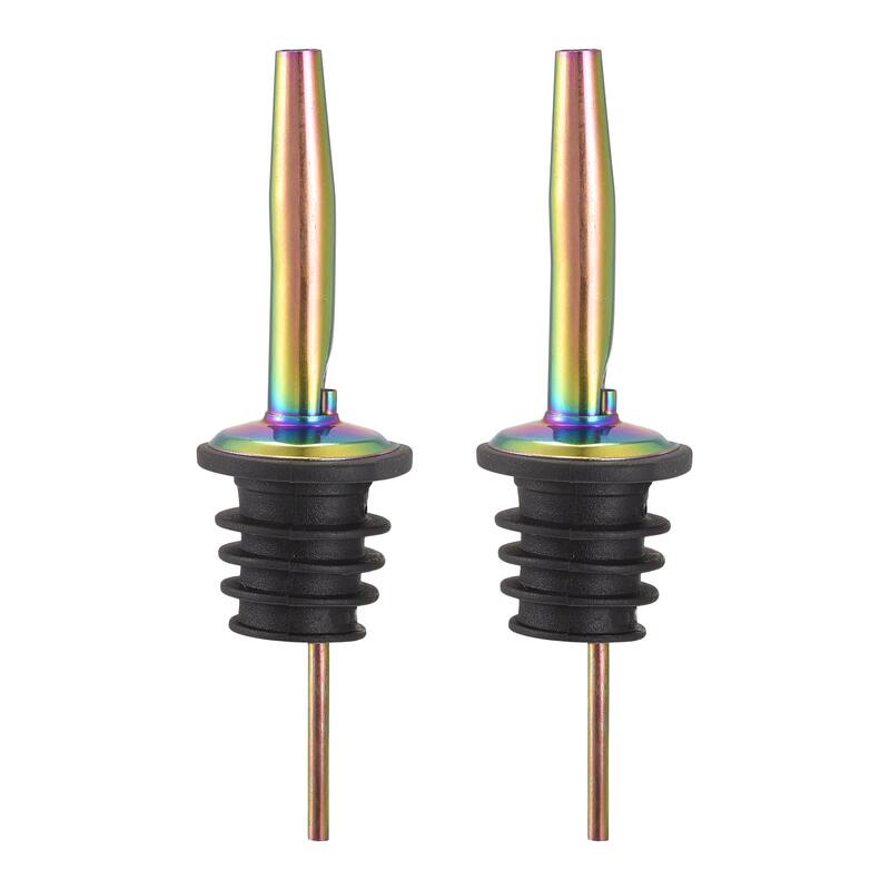 2pcs Stainless Steel Liquor Pourer Wine Bottle Pour Spout Stopper